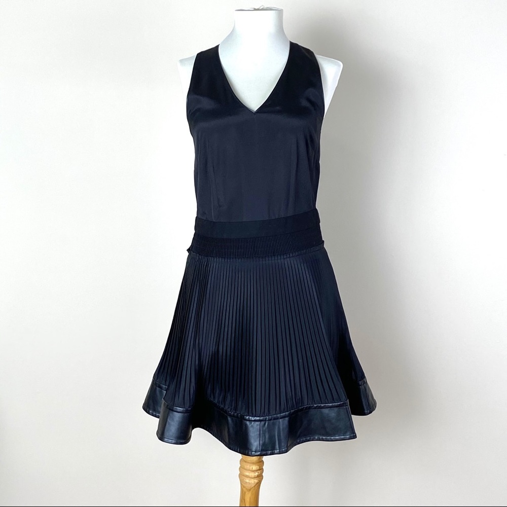 CUT 25 Black leather trim dress